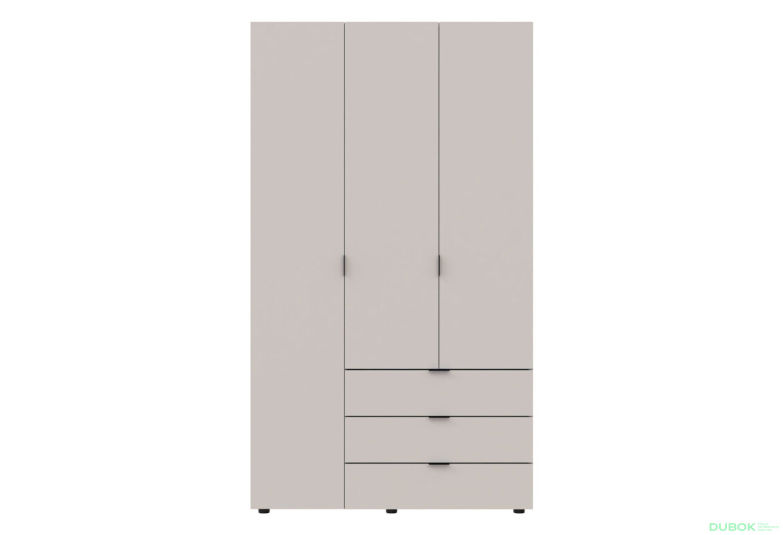 Skriňa trojdverová Gelar 116.2 cm Kašmír - Fotografia 4 Fotografia 4 - Skriňa trojdverová Gelar 116.2 cm Kašmír