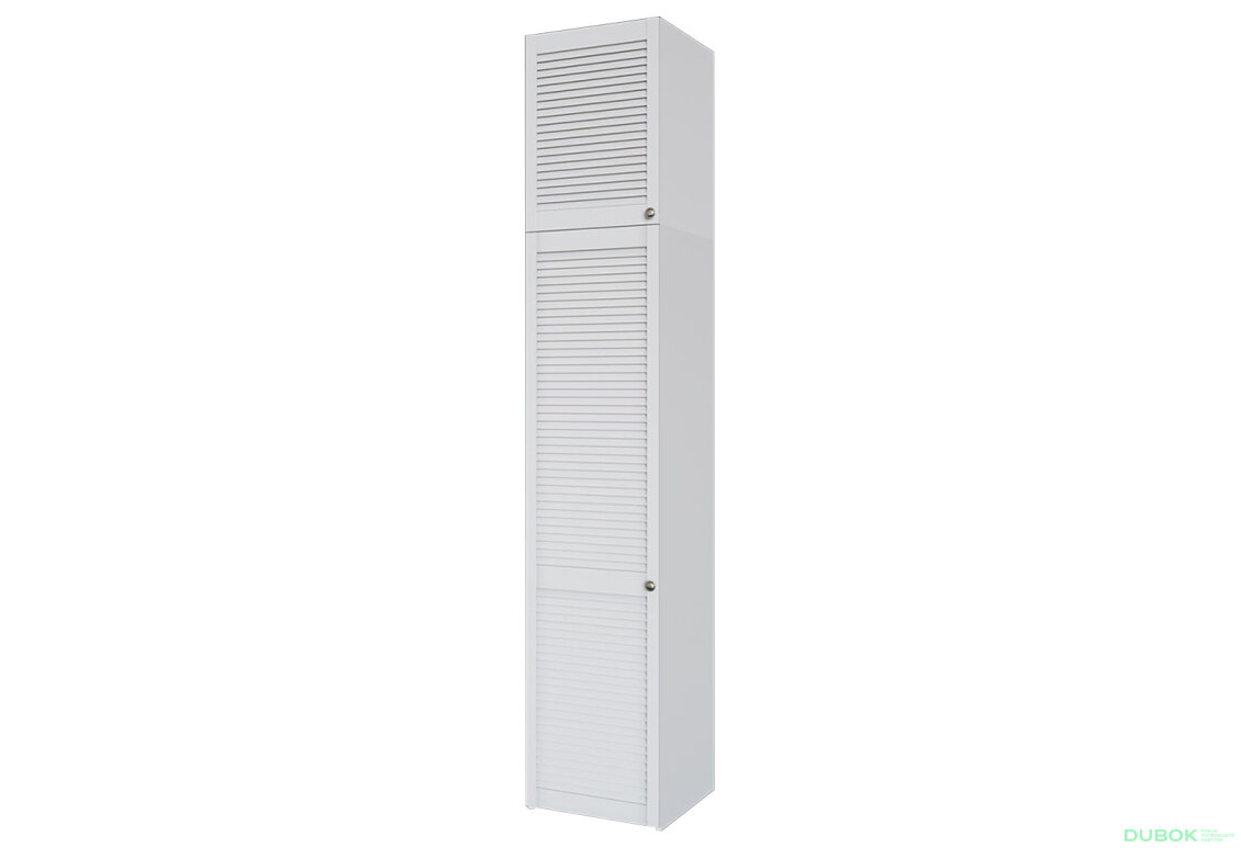 Skriňa č. 1 + Vysoká Antresol Biela Módulná skriňa Texas