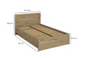 Fotografia 6 - Posteľ 120x200 s úložným priestorom dub artisan Ayson
