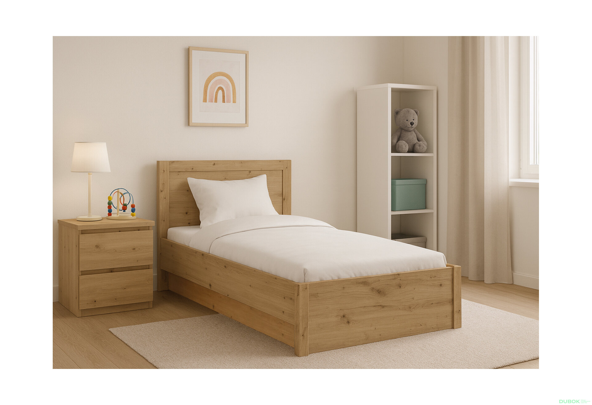 Fotografia 7 - Posteľ 120x200 s úložným priestorom dub artisan Ayson