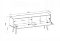 TV stolík RTV 135 MDF biely, zlaté nohy Oro - Fotografia 3 Fotografia 3 - TV stolík RTV 135 MDF biely, zlaté nohy Oro