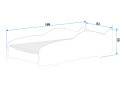 Posteľ pre deti Cars 80x160 s roštom Športové auto - Fotografia 3 Fotografia 3 - Posteľ pre deti Cars 80x160 s roštom Športové auto