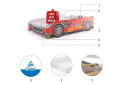 Posteľ pre deti Cars 80x160 s roštom Športové auto - Fotografia 4 Fotografia 4 - Posteľ pre deti Cars 80x160 s roštom Športové auto