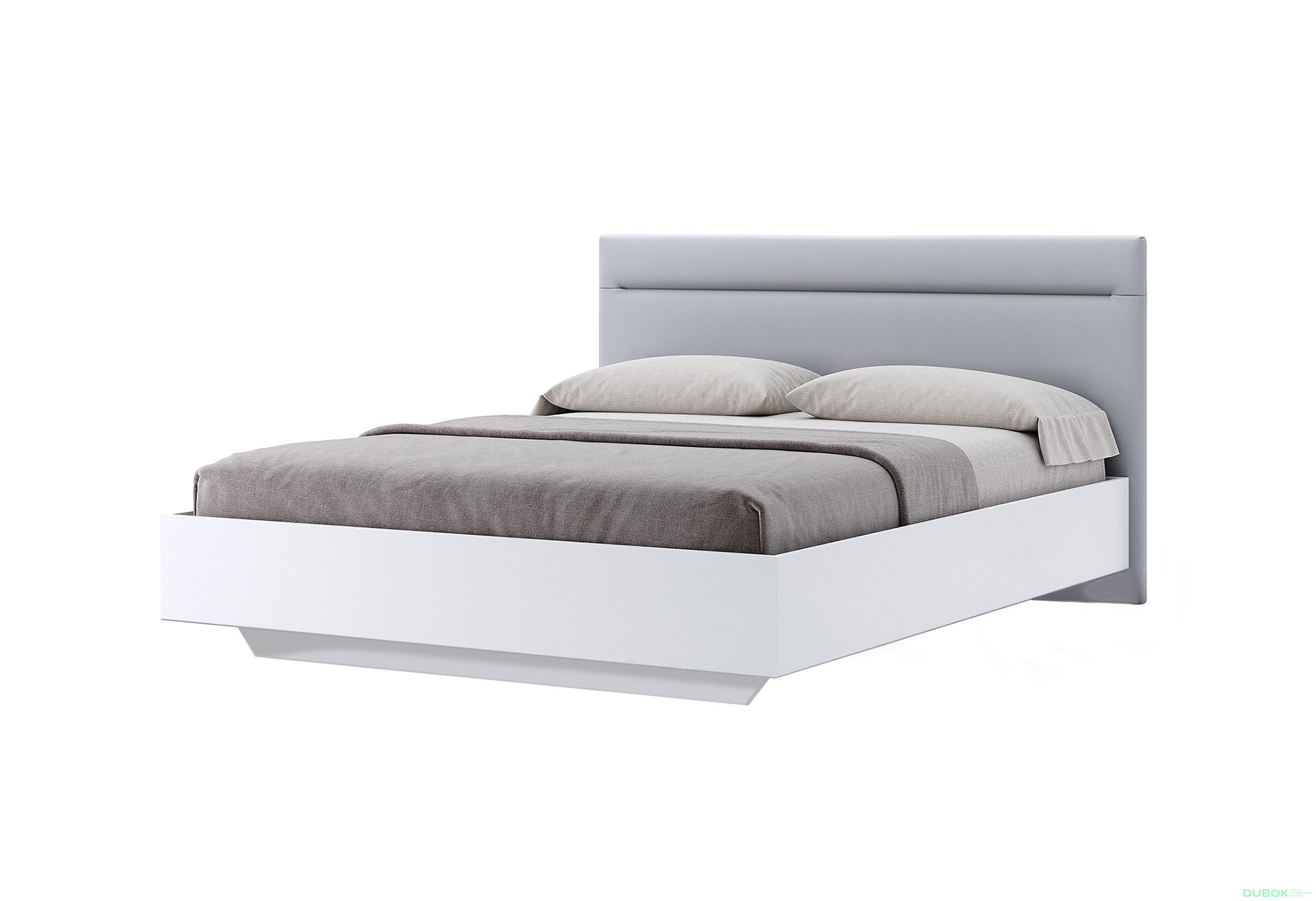 Fotografia 1 - Posteľ 1,8x2,0 s čalúneným mäkkým čelom, biely lesk Family