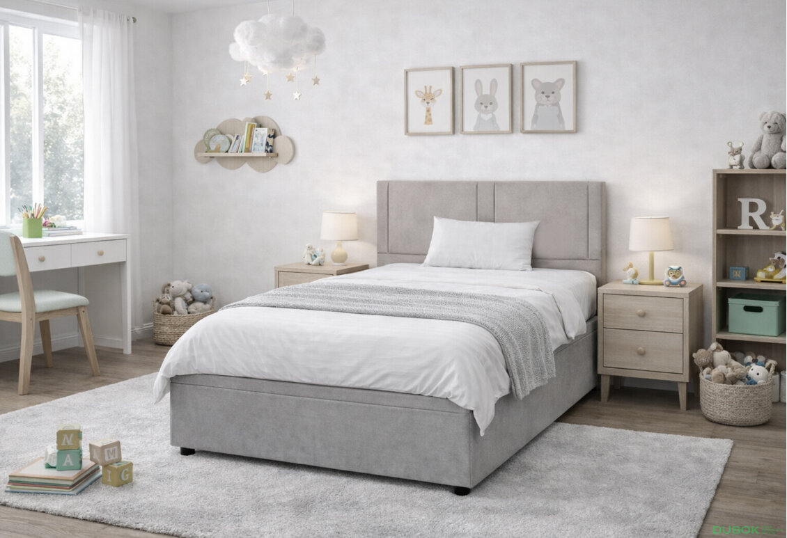 Fotografia 9 - Posteľ Fro Sol 120x200 s roštom, úložným priestorom Mono 246, sivá