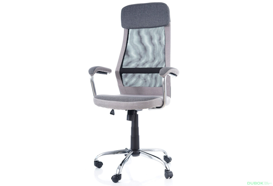 Otočné kreslo Q-336 sivé