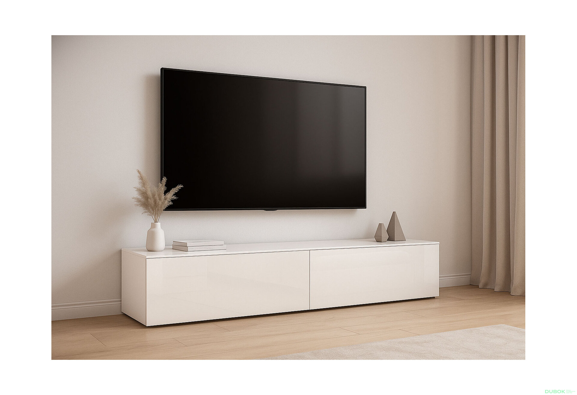 Fotografia 2 - TV stolík 2,1 lesklá biela Legs Box