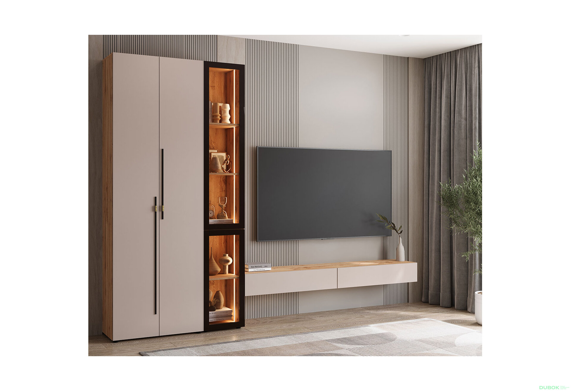 Fotografia 1 - Obývacia stena 280 cm dub appalačský / kašmír Space