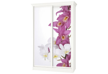 Skriňa Rim-Veneziano 2D 1,3 m biela s rímsou, fasádami Fototlač F276LR