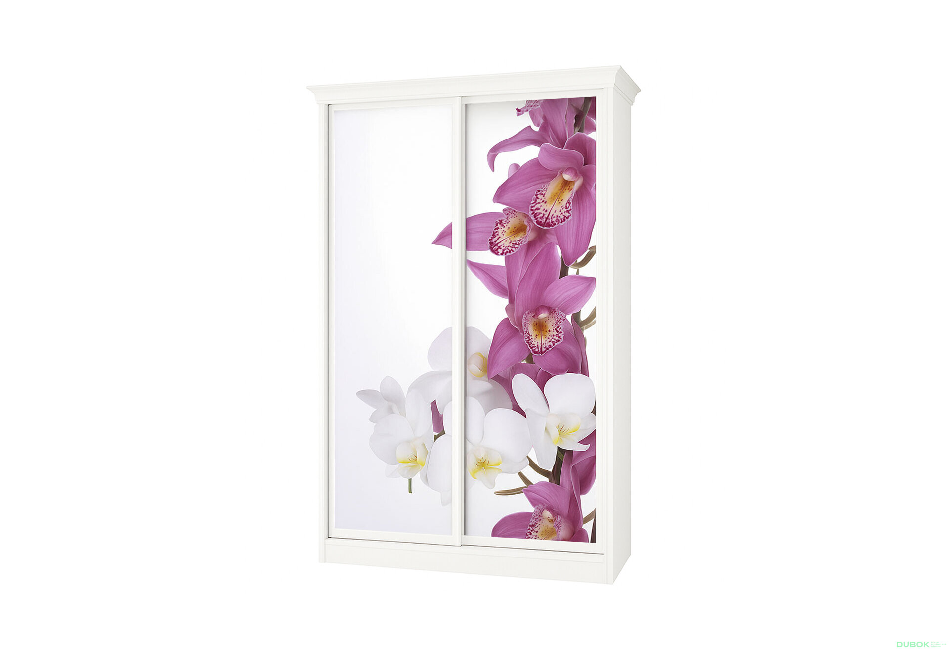 Fotografia 1 - Skriňa Rim-Veneziano 2D 1,3 m biela s rímsou, fasádami Fototlač F276LR