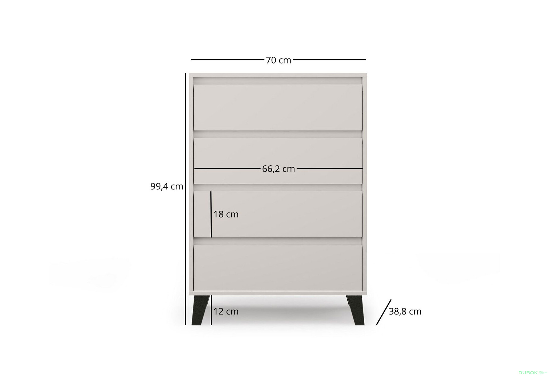 Komoda Borg 4s/70 kašmír - Fotografia 5 Fotografia 5 - Komoda Borg 4s/70 kašmír