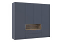 Skriňa štvordverová Dale 206x52x220 cm grafit / dub evoke - Fotografia 4 Fotografia 4 - Skriňa štvordverová Dale 206x52x220 cm grafit / dub evoke