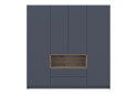 Skriňa štvordverová Dale 206x52x220 cm grafit / dub evoke - Fotografia 3 Fotografia 3 - Skriňa štvordverová Dale 206x52x220 cm grafit / dub evoke