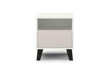 Nočný stolík Borg 1s biely / kašmír