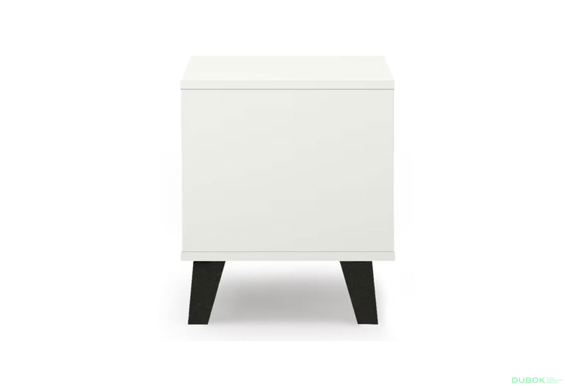Fotografia 5 - Nočný stolík Borg 1s biely / kašmír