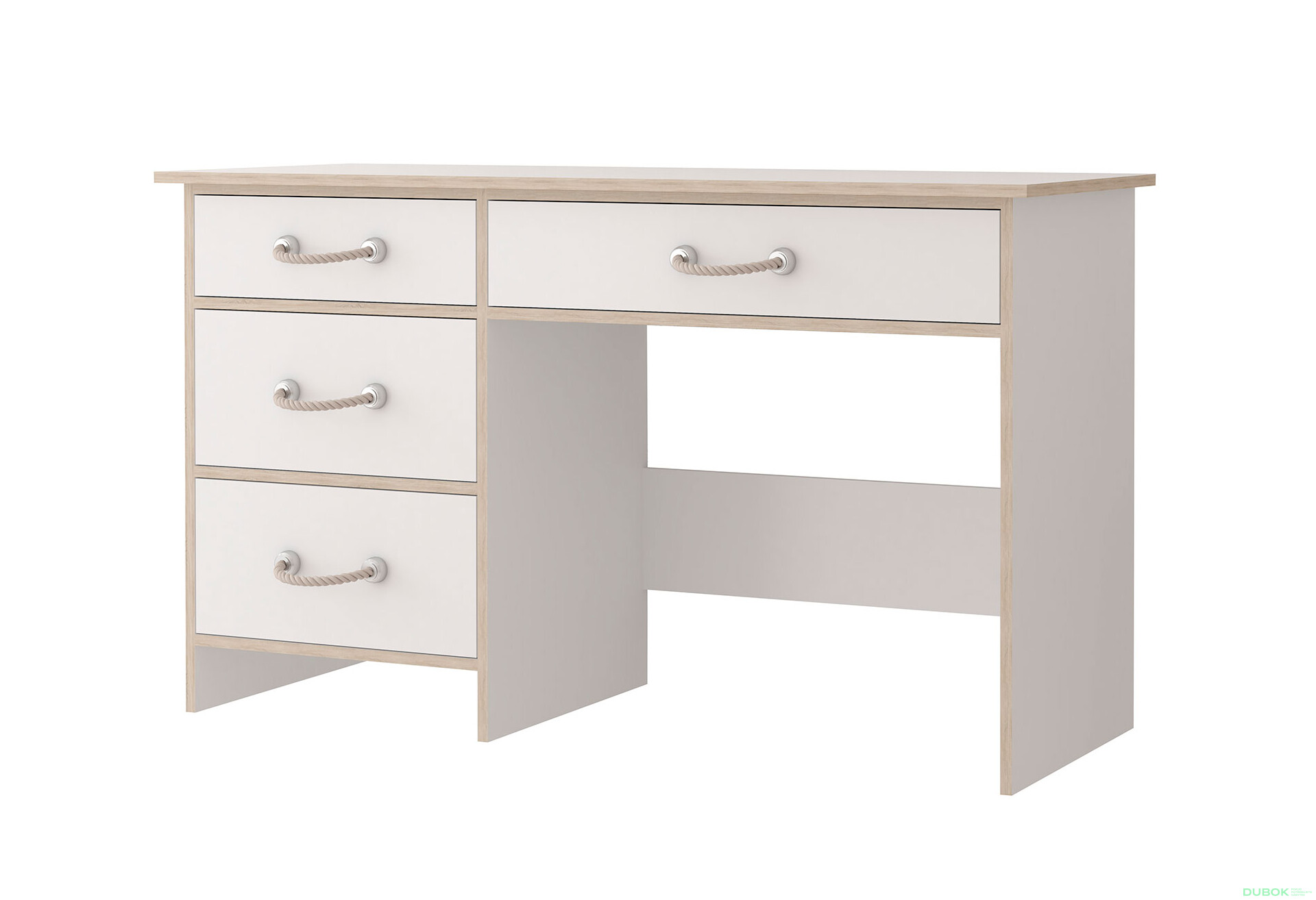 Fotografia 1 - Písací stôl biely, vložky sonoma Kosmo Idczak meble