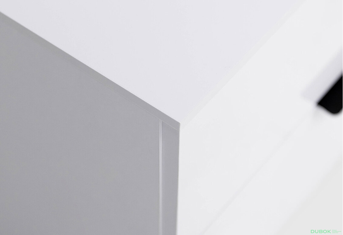 Fotografia 5 - Nočný stolík 2šx biely lesk Mila