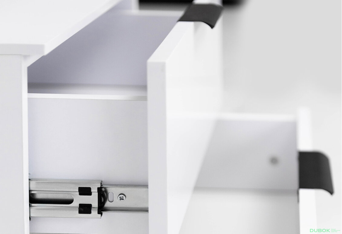 Fotografia 6 - Nočný stolík 2šx biely lesk Mila