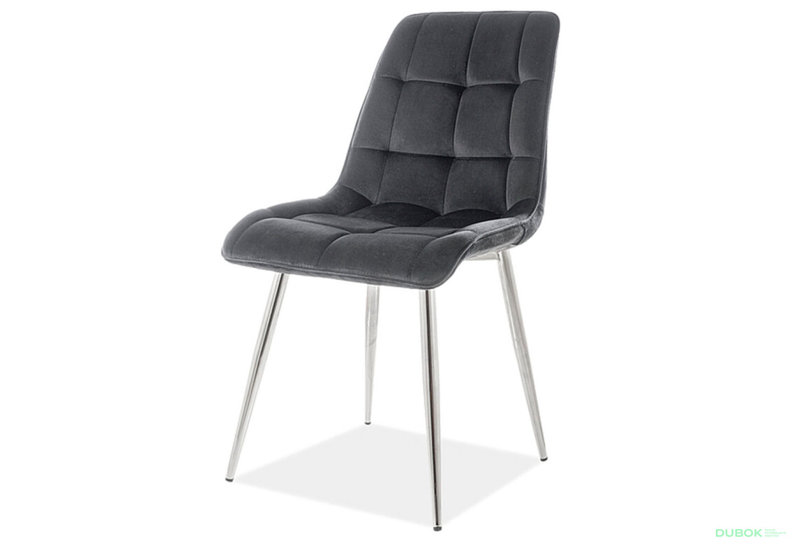 Stolička Chic Chom Velvet čierny Bluvel 19