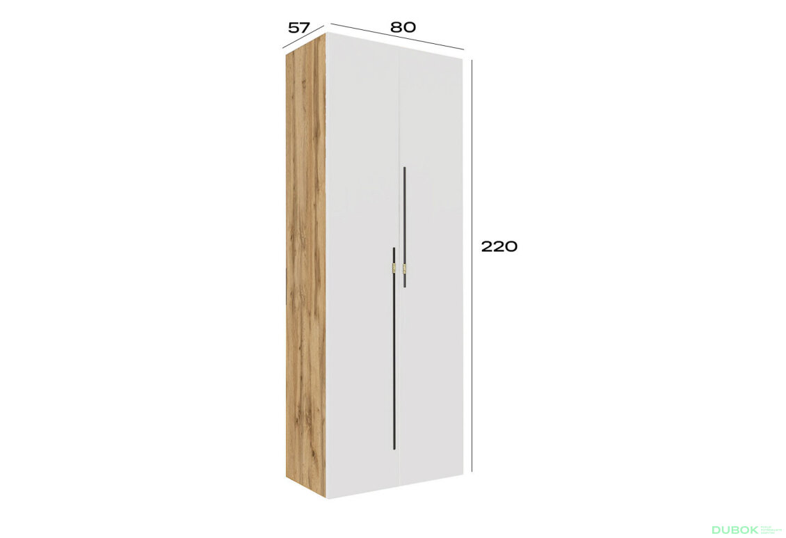 Fotografia 4 - Skriňa 2D 80 cm dub appalačský / nymphaea alba Space