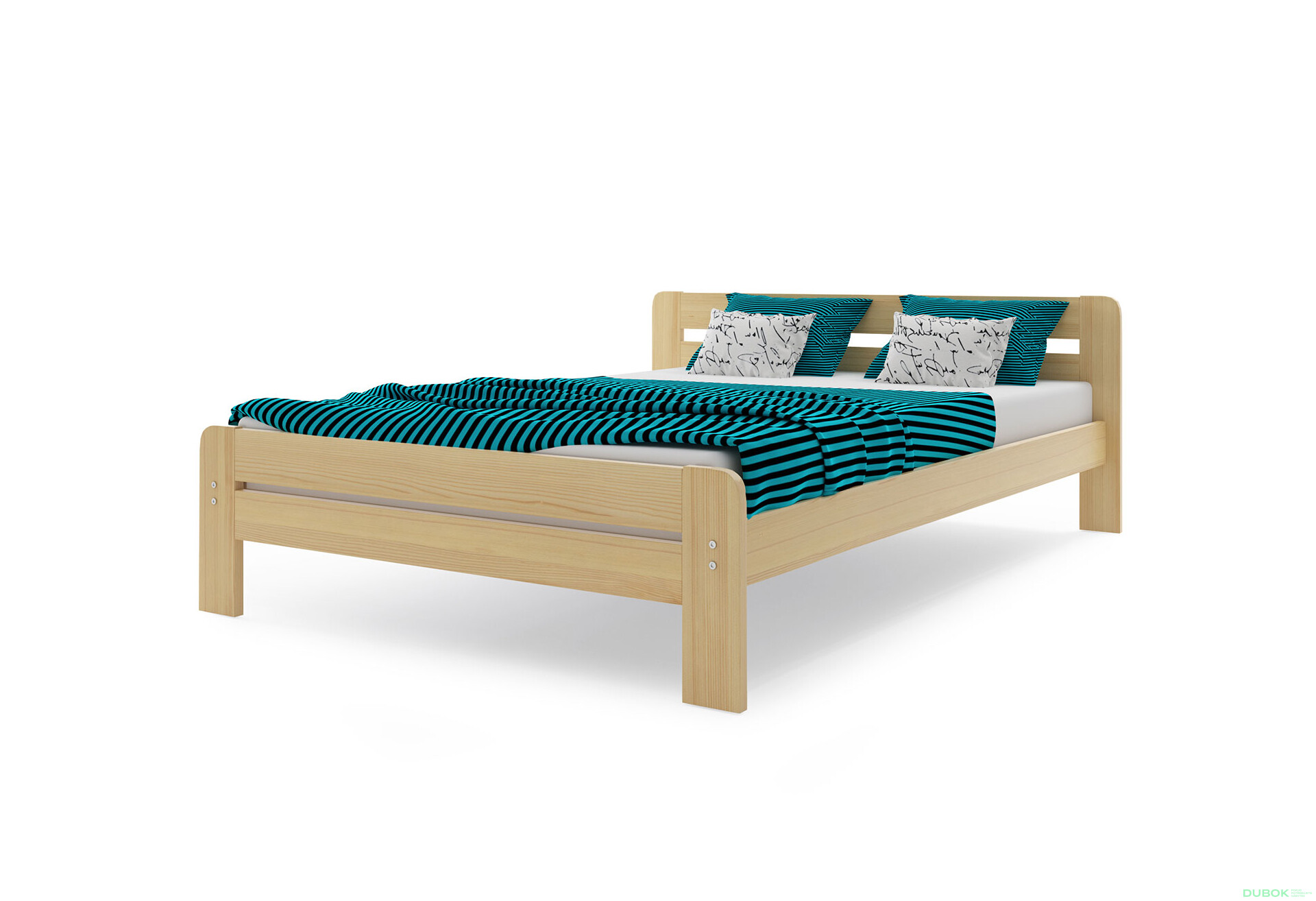 Posteľ Dallas borovica 120x200 cm s roštom, matracom - Fotografia 1 Fotografia 1 - Posteľ Dallas borovica 120x200 cm s roštom, matracom