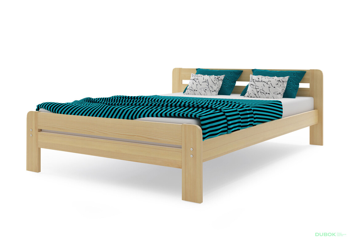 Posteľ Dallas borovica 120x200 cm s roštom, matracom - Fotografia 1 Fotografia 1 - Posteľ Dallas borovica 120x200 cm s roštom, matracom