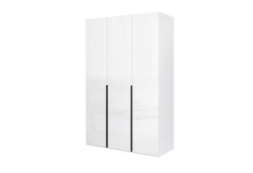 Skriňa 3D bez zrkadiel, biely lesk Mila