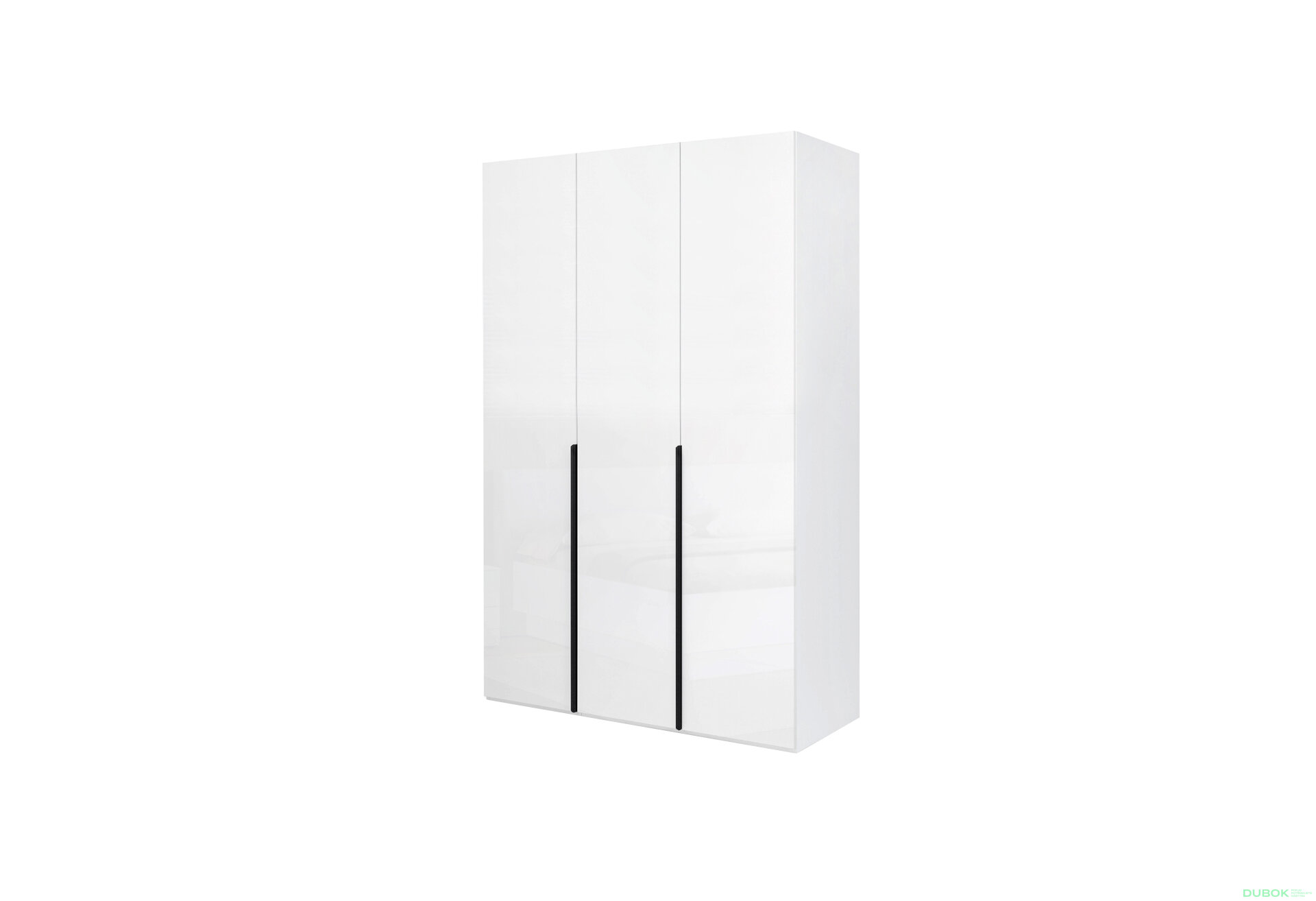 Fotografia 1 - Skriňa 3D bez zrkadiel, biely lesk Mila