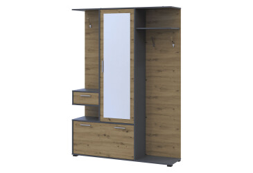 Predsieňová zostava Finch 145 cm Grafit / Dub artisan