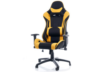 Otočné kreslo Viper čierny / žltý