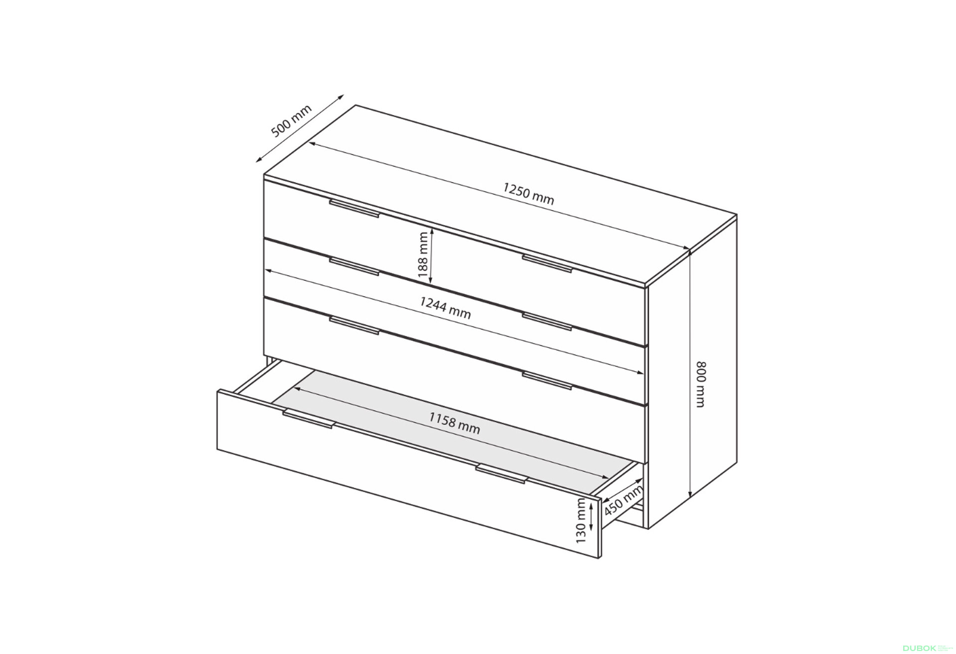 Fotografia 7 - Komoda 4š, kašmírový lesk Lori
