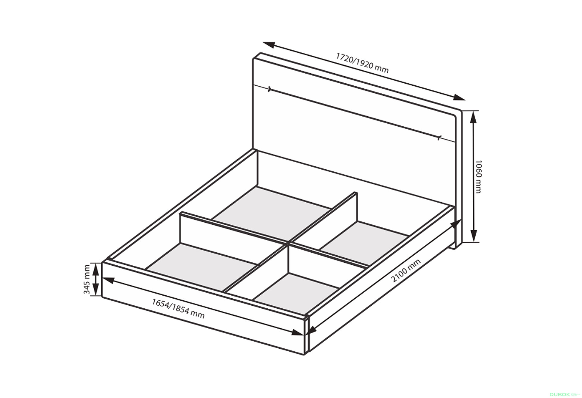 Fotografia 3 - Posteľ 1,6x2,0 s čalúneným mäkkým čelom a výklopným roštom, s rámom biely lesk Family