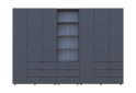 Fotografia 3 - Skriňa šesťdverová s regálom s zásuvkami Gelar 292.4 cm grafit