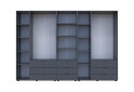 Fotografia 5 - Skriňa šesťdverová s regálom s zásuvkami Gelar 292.4 cm grafit