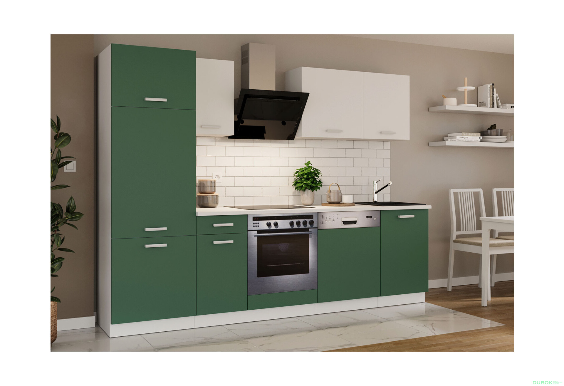 Fotografia 1 - Kuchyňa Tony 2.7 zelený / biely
