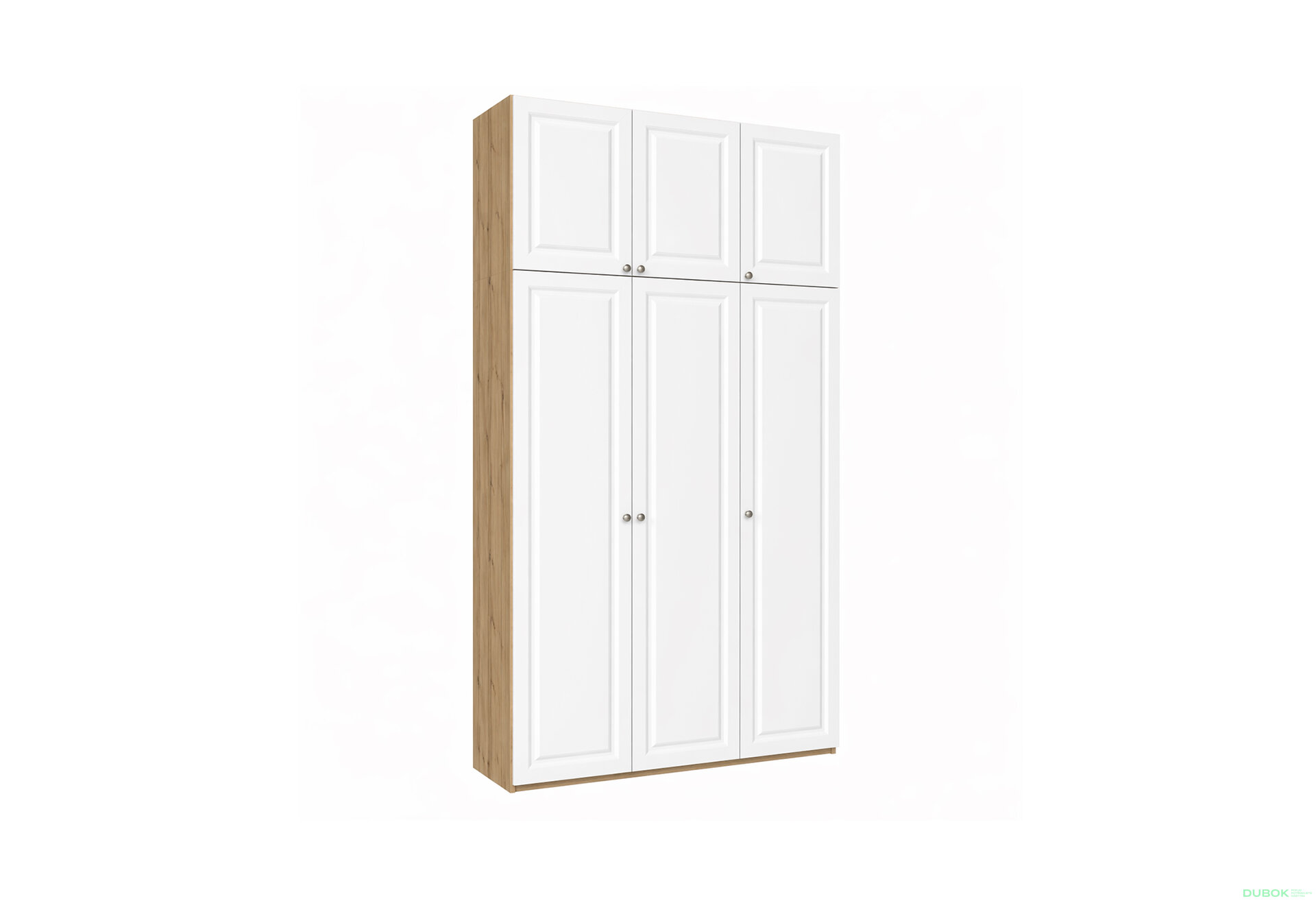Obrázok 1 - Skriňa Madrid 150×55×275 cm s nadstavcami, dub appalachi / biely