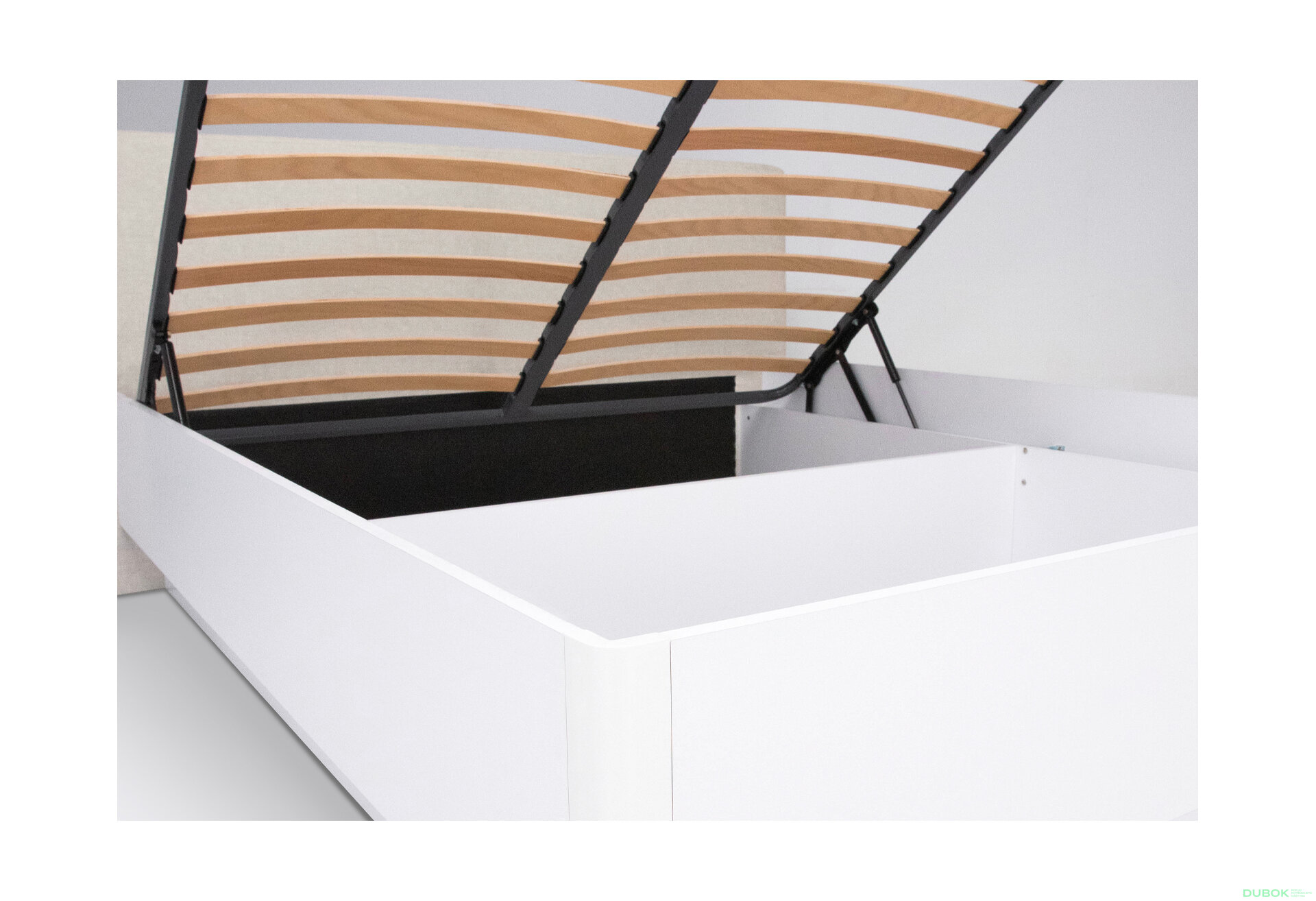 Fotografia 4 - Posteľ 180 výklopná s roštom, biely lesk Mila