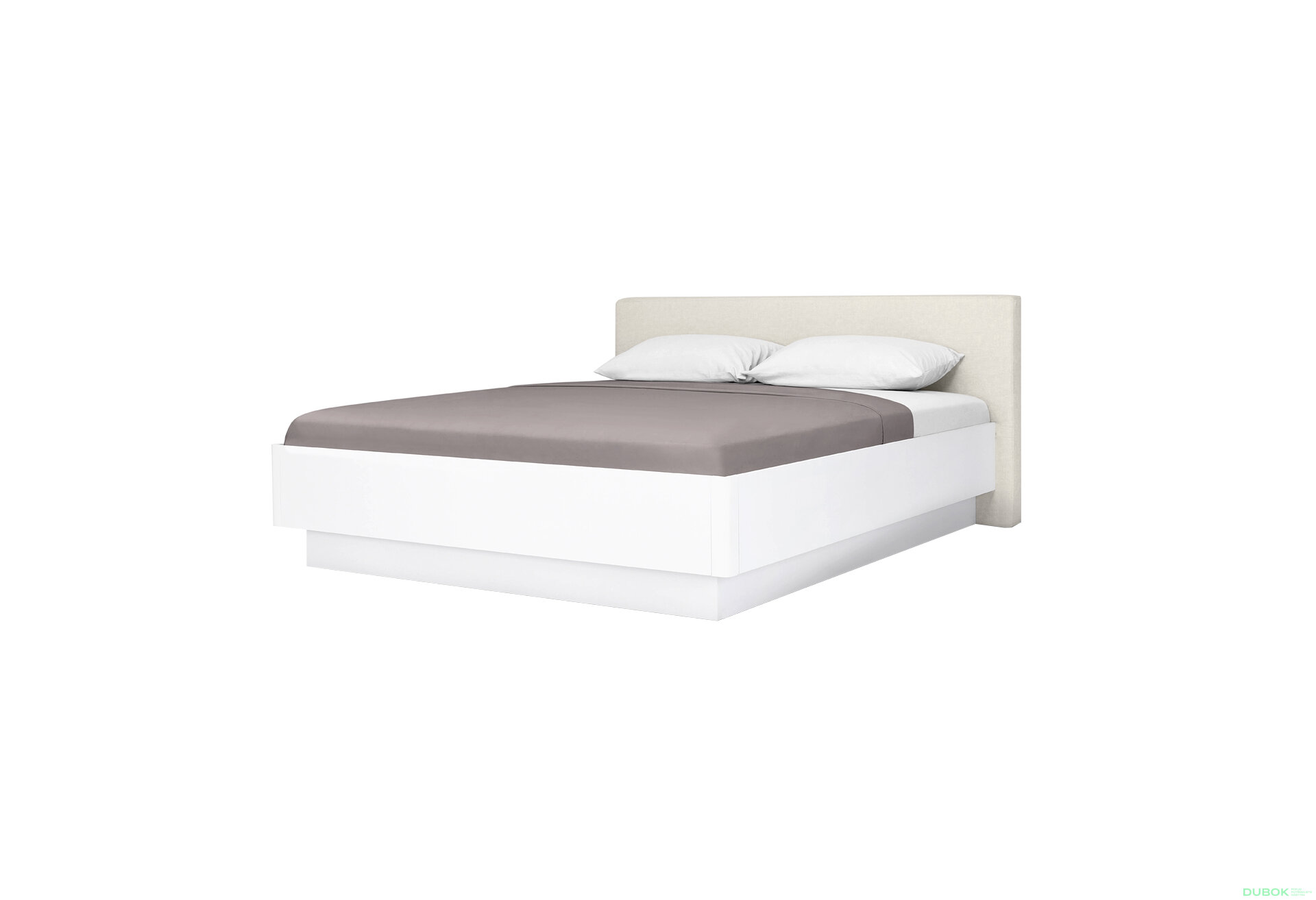 Fotografia 1 - Posteľ 180 výklopná s roštom, biely lesk Mila