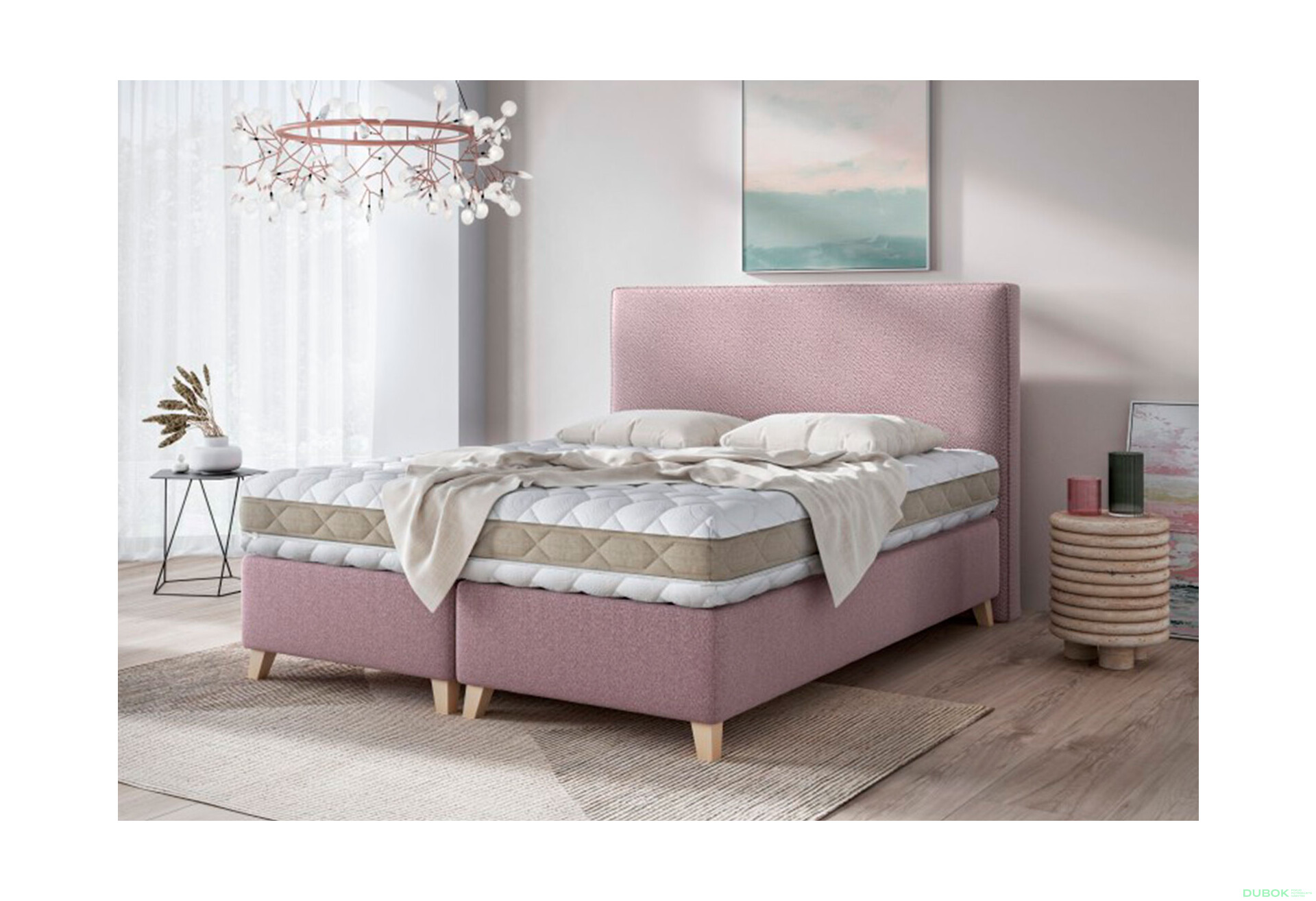 Posteľ Dino 160x200 Castel 61 Davis E10 Buk s roštom, úložným priestorom - Fotografia 3 Fotografia 3 - Posteľ Dino 160x200 Castel 61 Davis E10 Buk s roštom, úložným priestorom