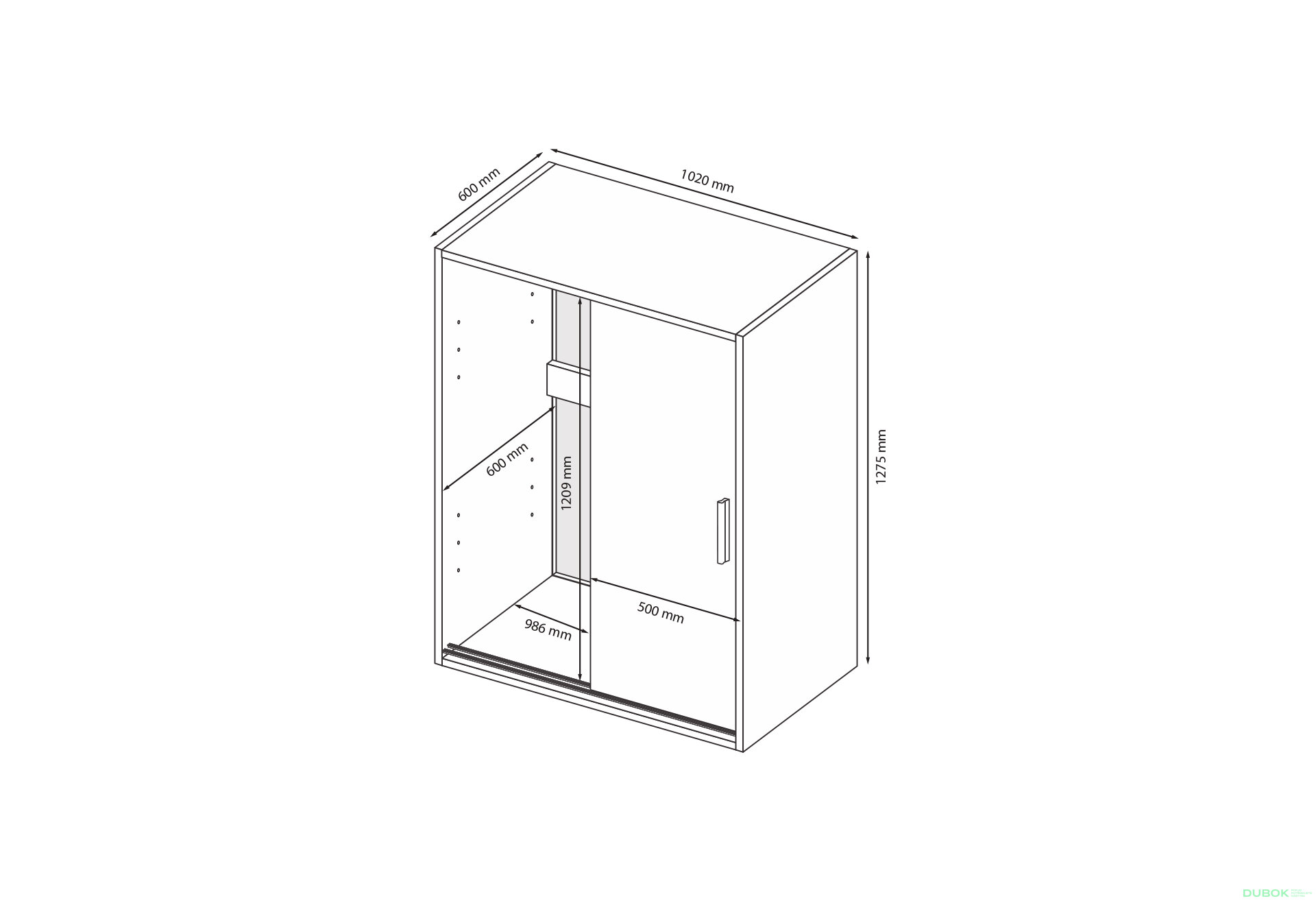 Fotografia 5 - Komoda 2dv (Grafit) Case 