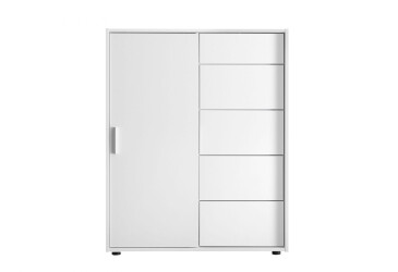 Komoda 1dv 5šx (Biela) Case