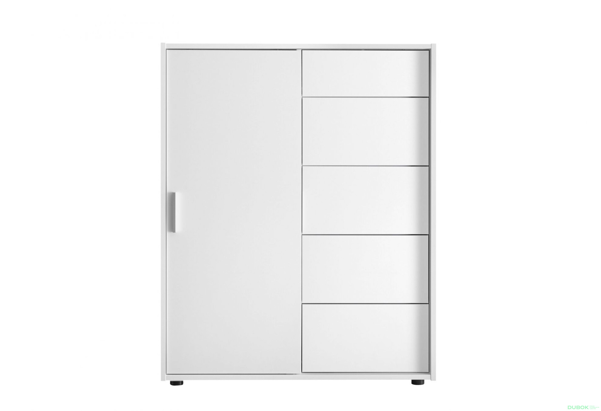 Fotografia 1 - Komoda Case 1dv 5šx (Biela)