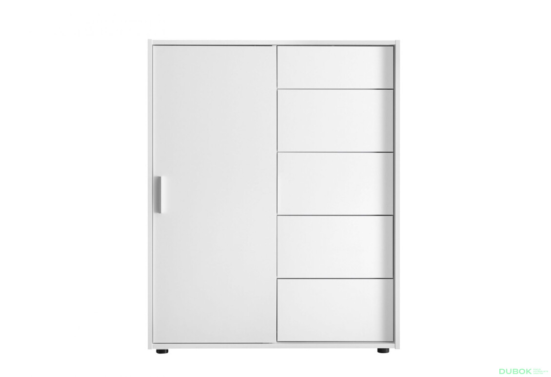 Komoda Case 1dv 5šx (Biela)