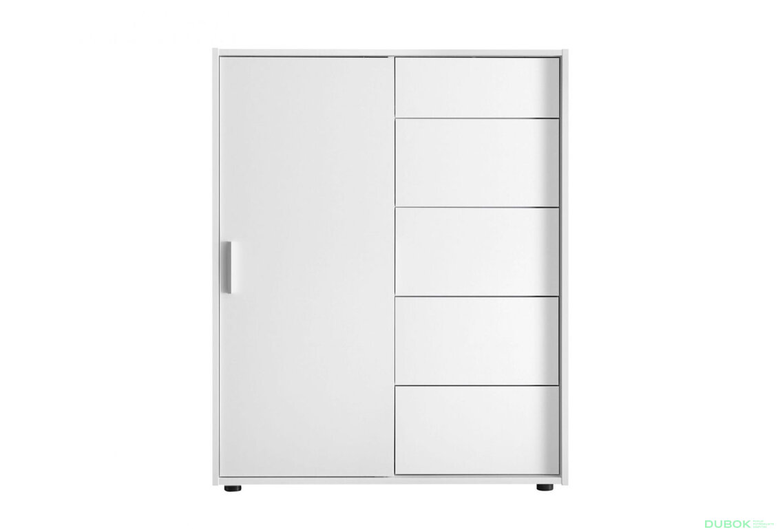 Fotografia 1 - Komoda 1dv 5šx (Biela) Case 