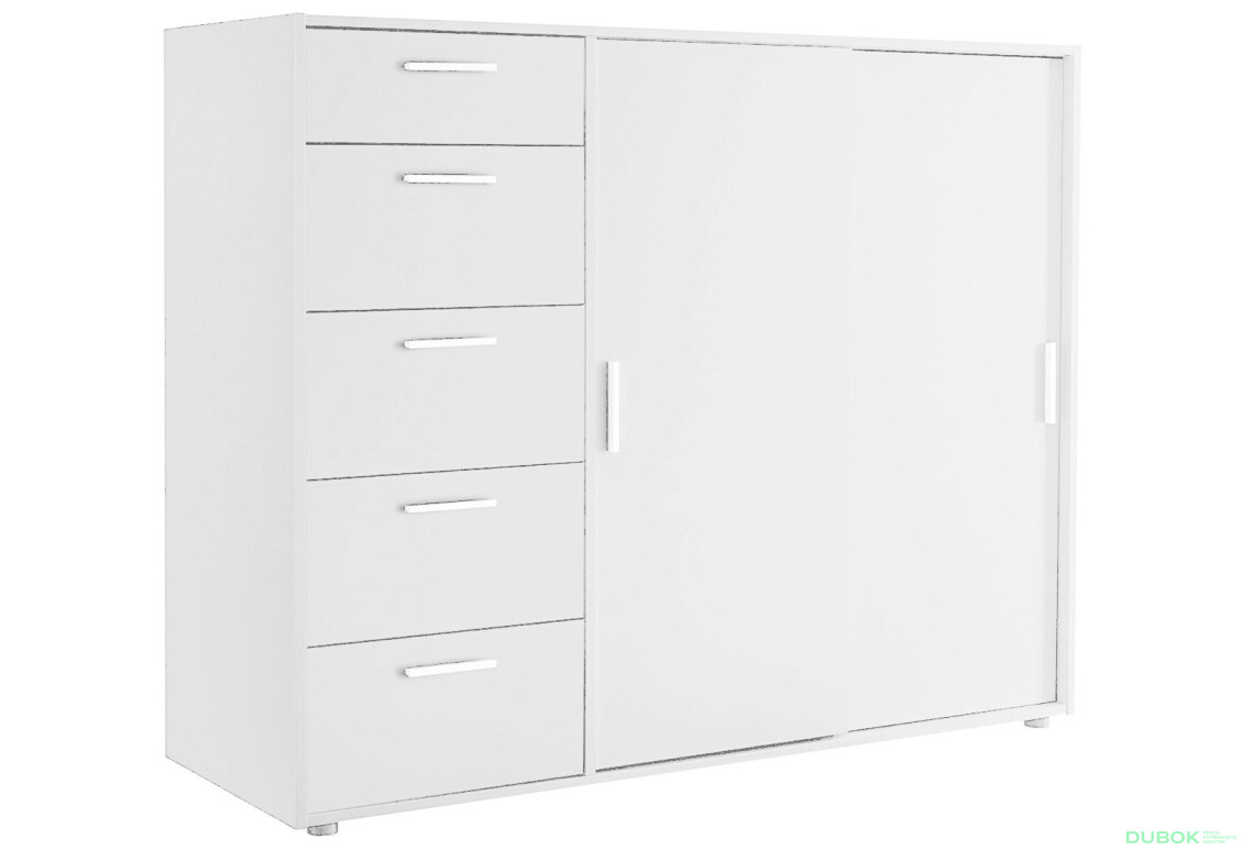 Komoda Case 2dv 5šx (Biela)