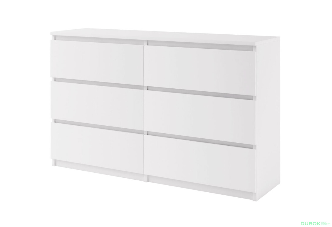 Komoda Agnes 6šed biela