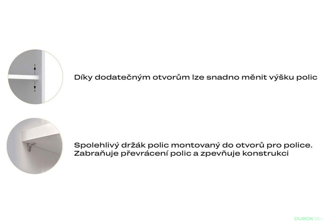 Fotografia 2 - Možnosť Police Skriňa 2+3dvere+2dvere 2šx