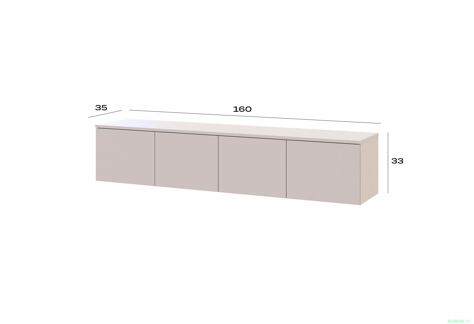 Fotografia 3 - TV stolík Levía kašmír 4dv 160x35x33