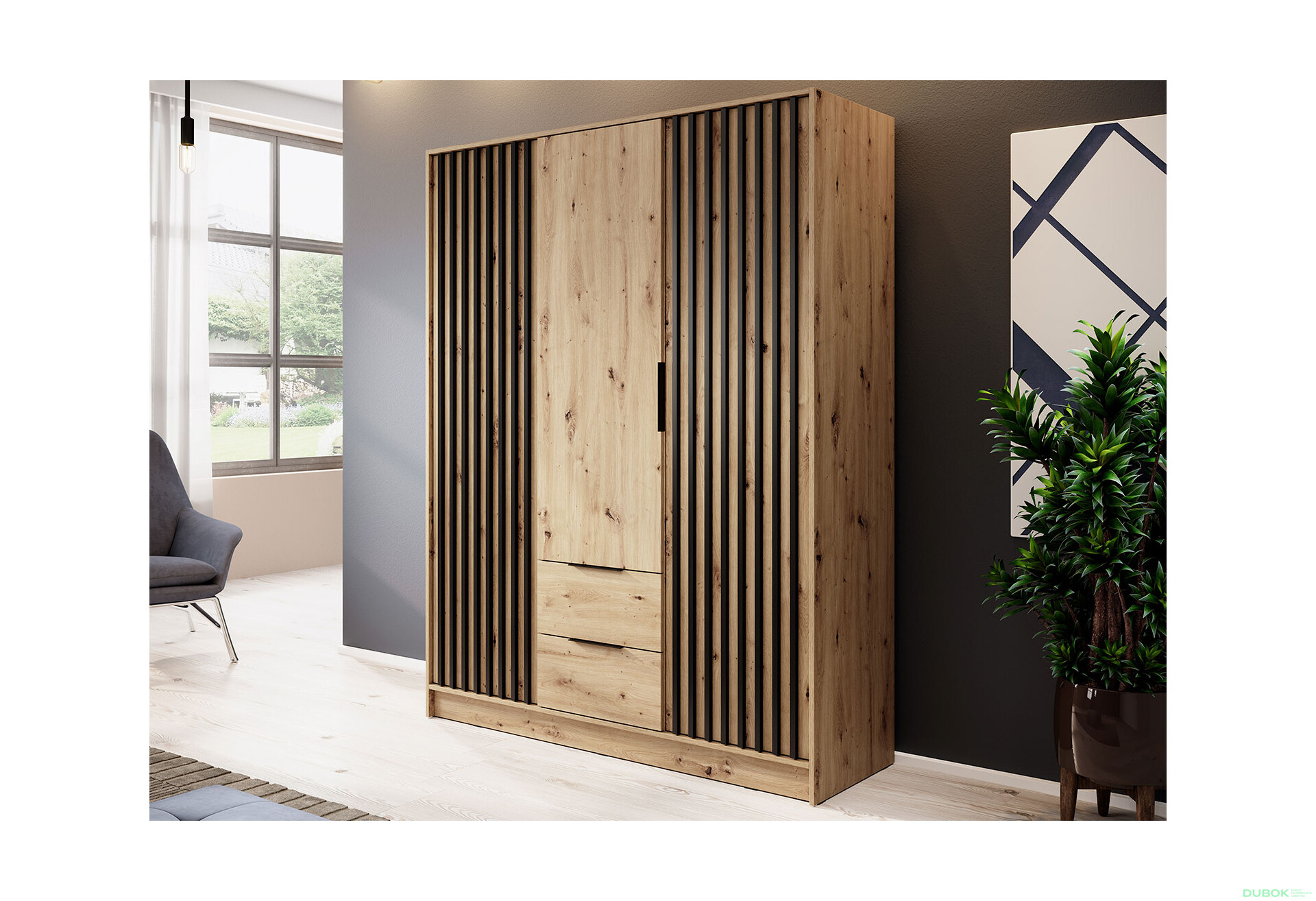 Skriňa 3D bez zrkadla artisan Nelly - Fotografia 3 Fotografia 3 - Skriňa 3D bez zrkadla artisan Nelly