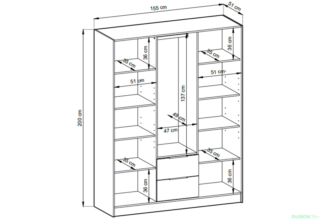 Skriňa 3D bez zrkadla artisan Nelly - Fotografia 4 Fotografia 4 - Skriňa 3D bez zrkadla artisan Nelly